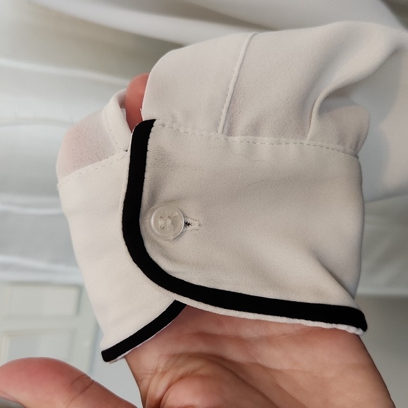 DKNY White Button Long Sleeve Top - Picture 5 of 8